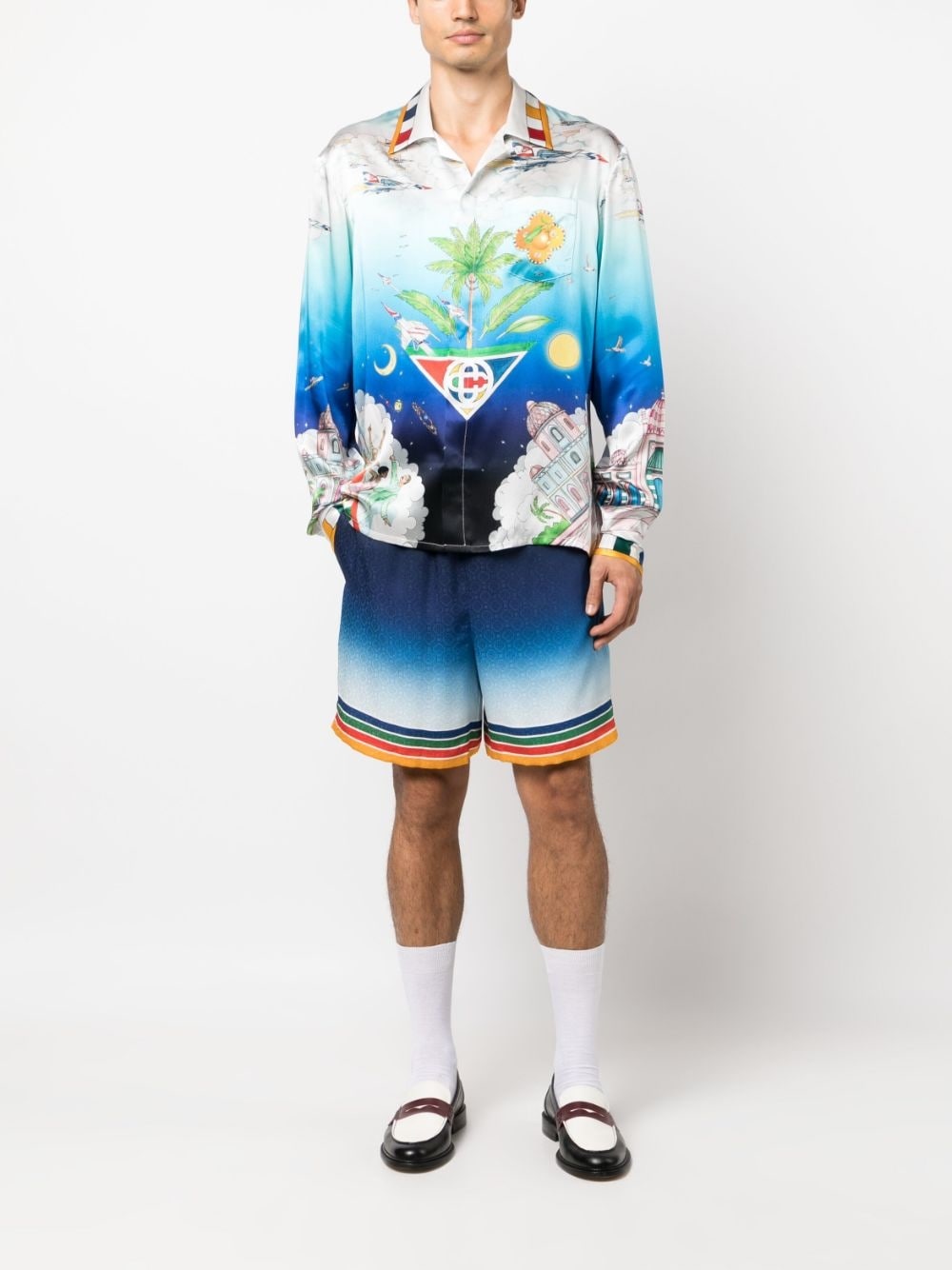 Le Dimension illustration style-print shirt - 2