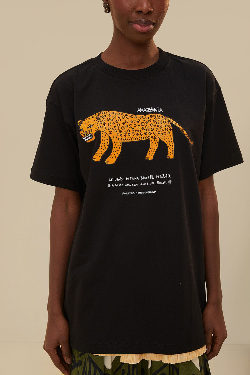 Black Amazonia Organic Cotton Relaxed T-Shirt 3