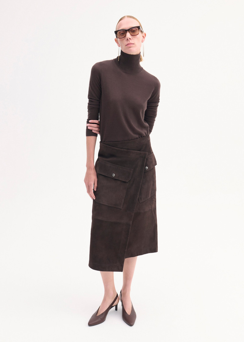 Pointed Slingback Heel in Chocolate 3