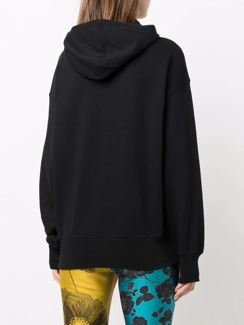 logo-print cotton hoodie - 4