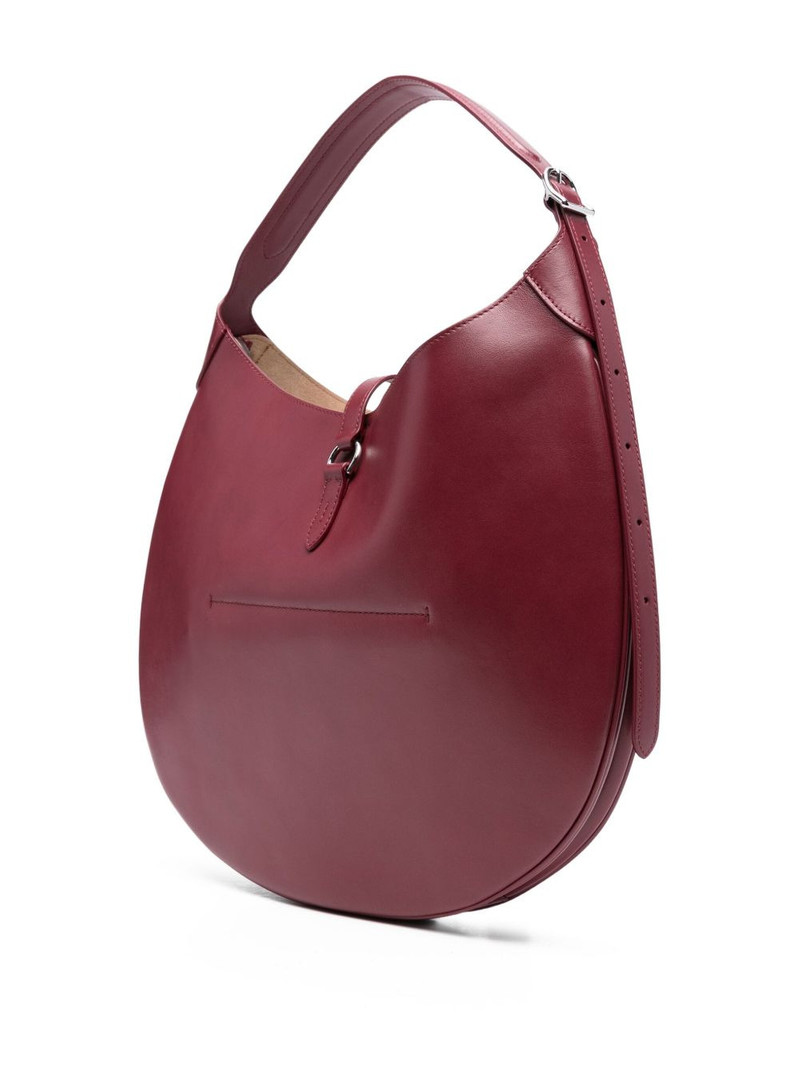 logo-clasp leather shoulder bag 3