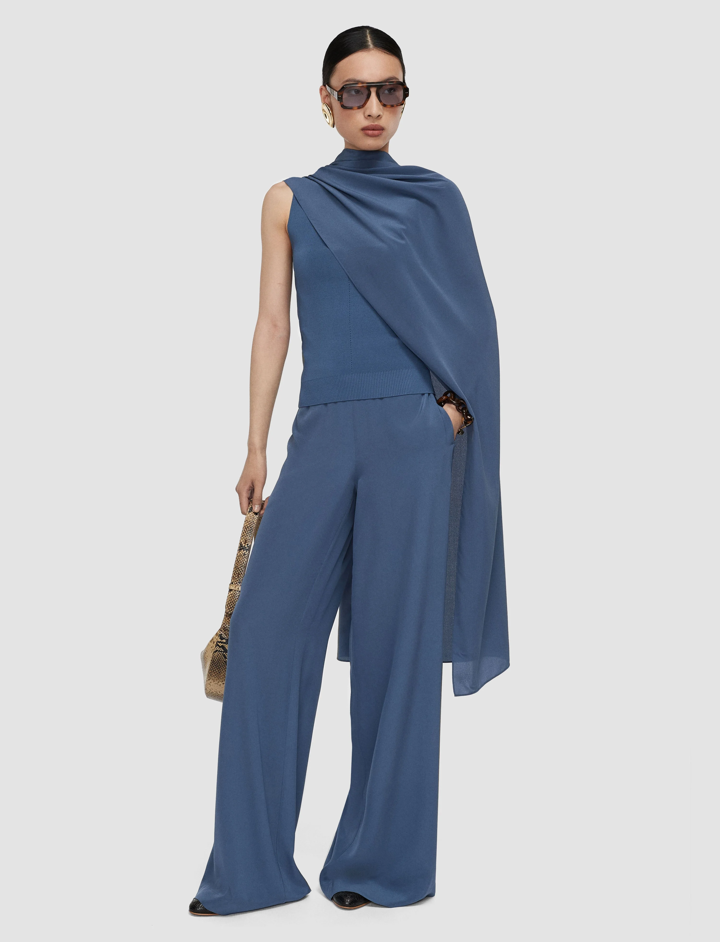 Sarry Crepe de Soie Silk Scarf - 1