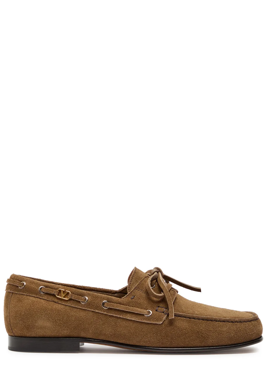 Valentino Garavani Vlogo Suede Loafers - 1