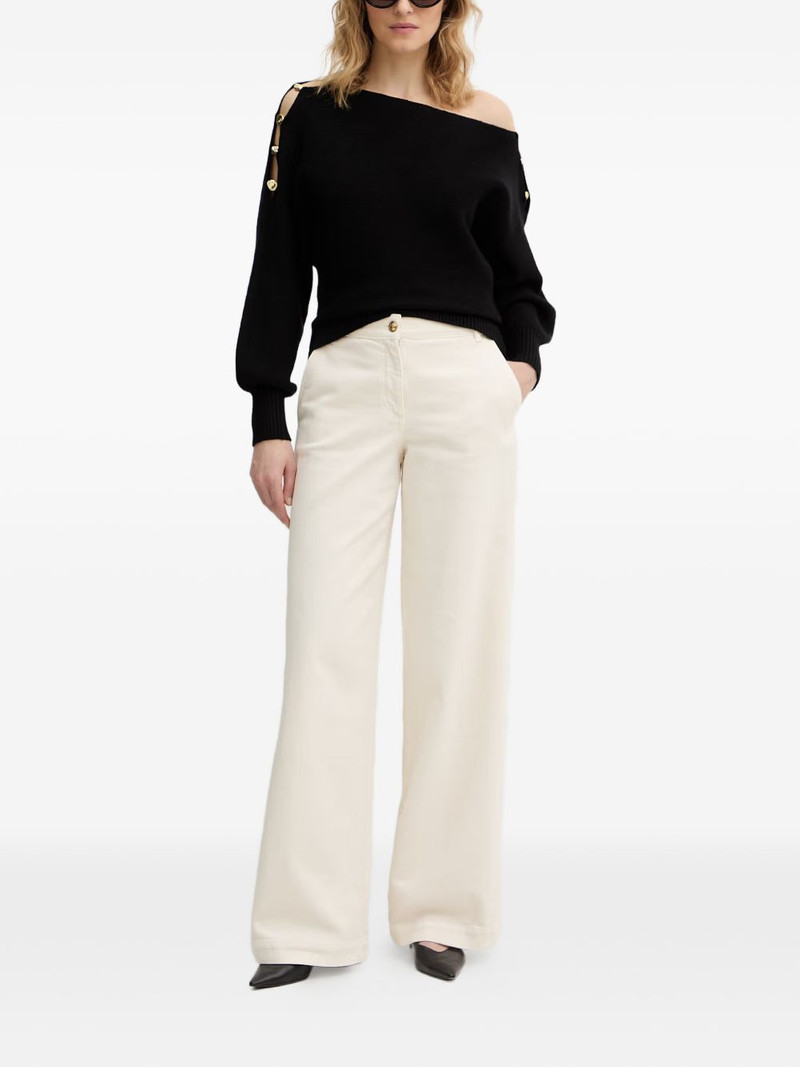 GUESS USA off-the-shoulder button-detail sweater outlook