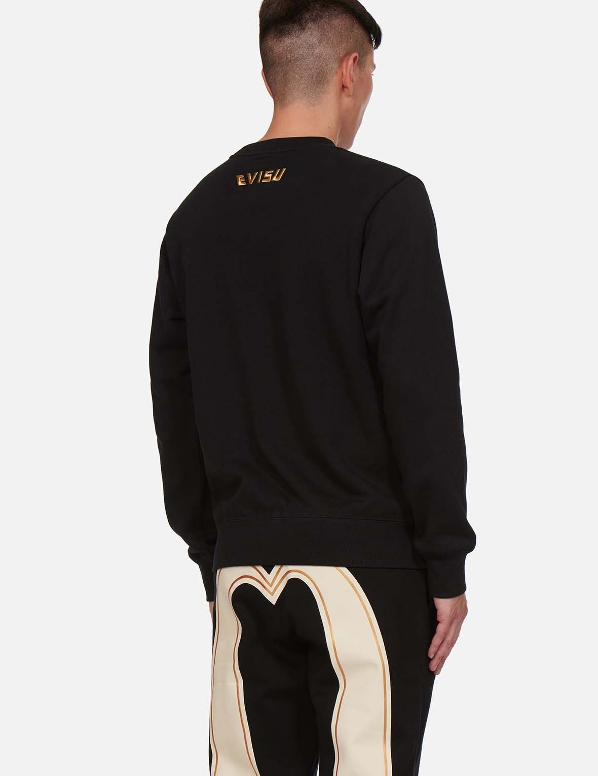 BROCADE KAMON APPLIQUÉ AND DRAGON EMBROIDERED SWEATSHIRT - 4