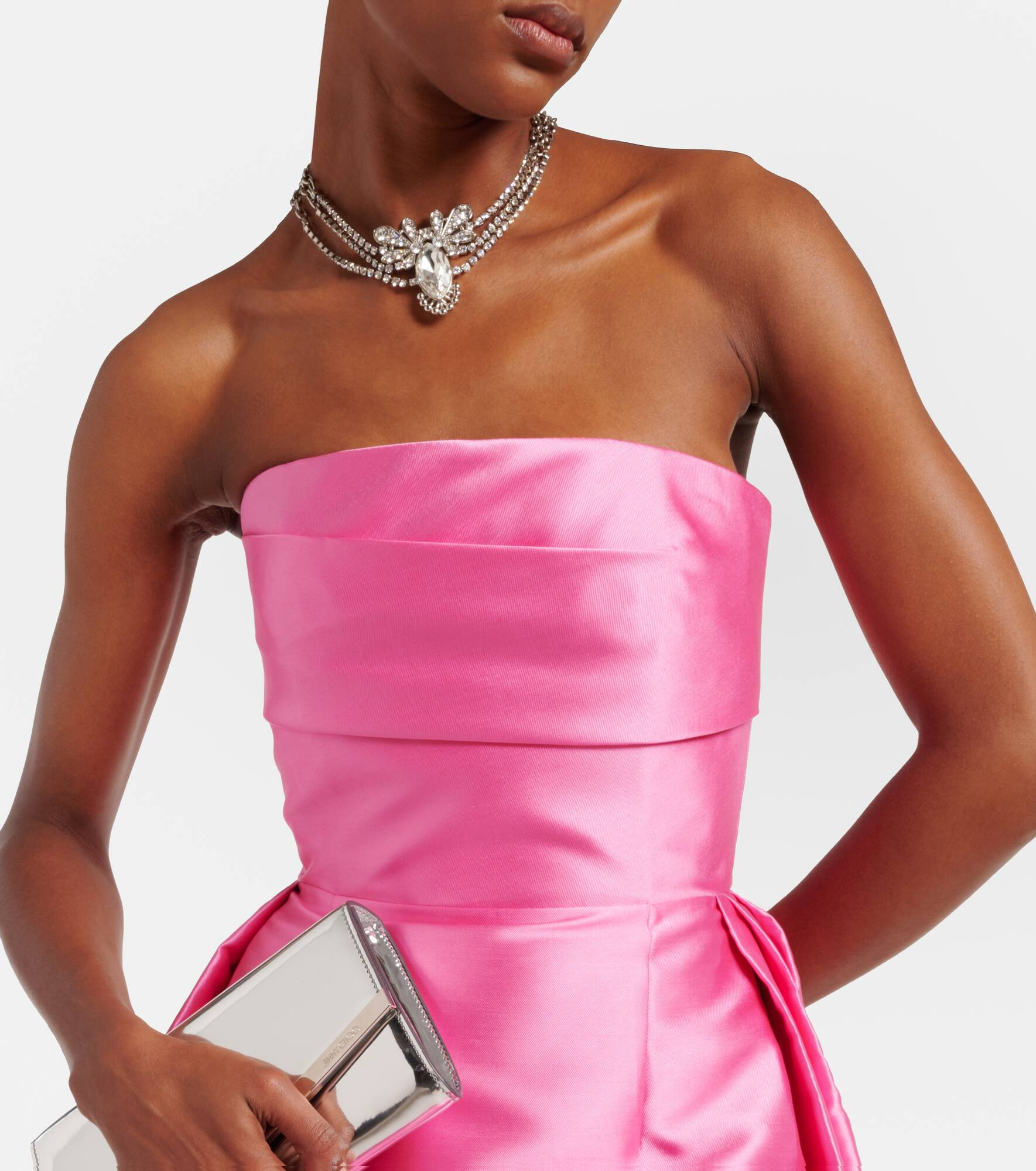 Strapless satin twill gown - 4
