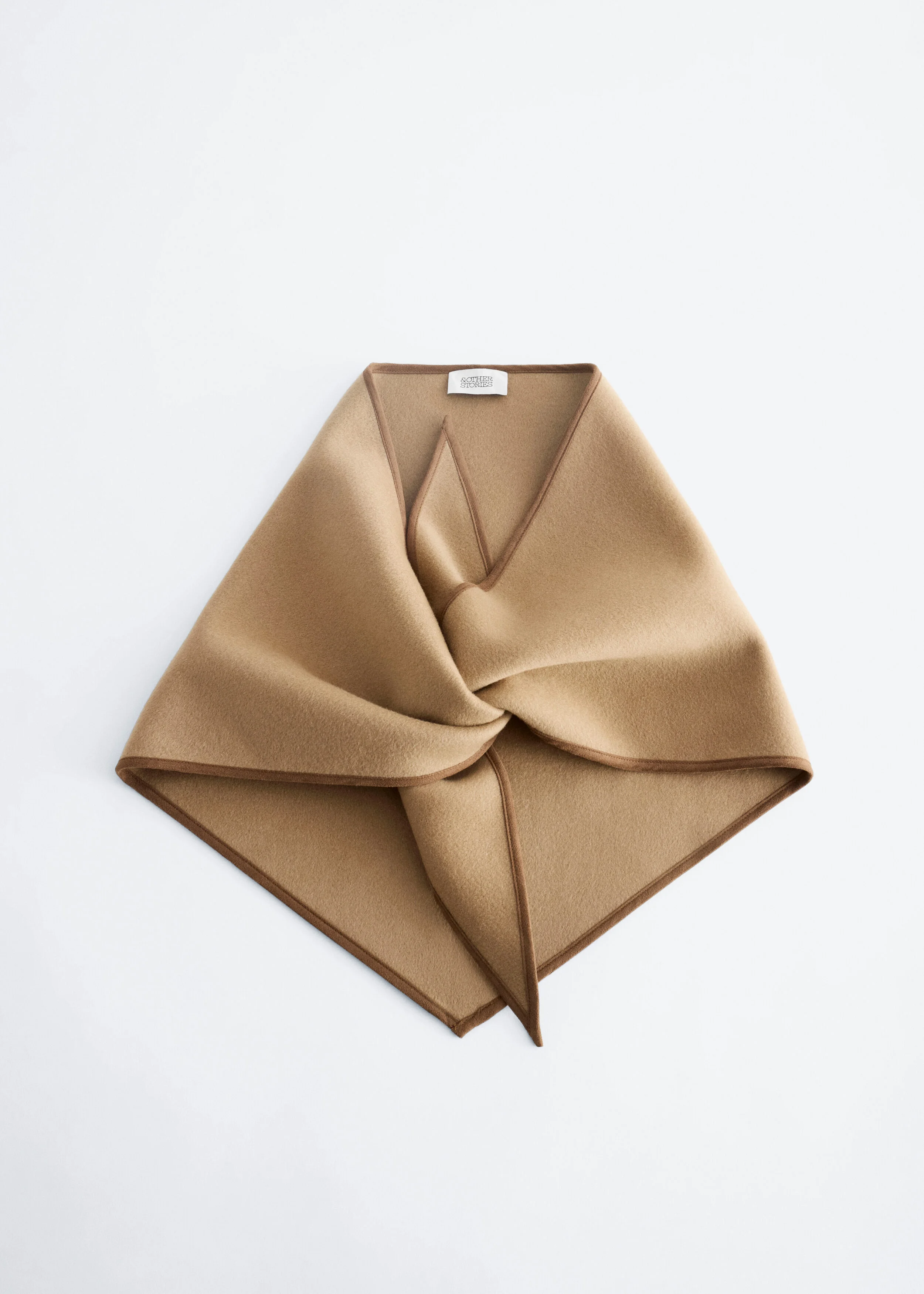 Wool Lyocell Triangle Scarf - 1