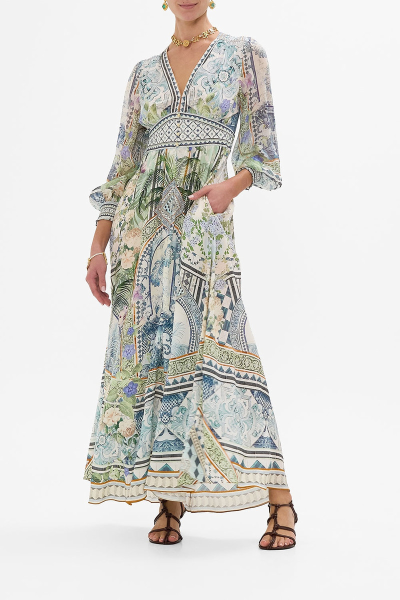 CAMILLA BUTTON DRESS WITH SHAPED WAISTBAND outlook