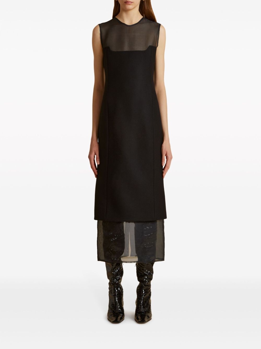 The Dissa sheer-panel dress - 3