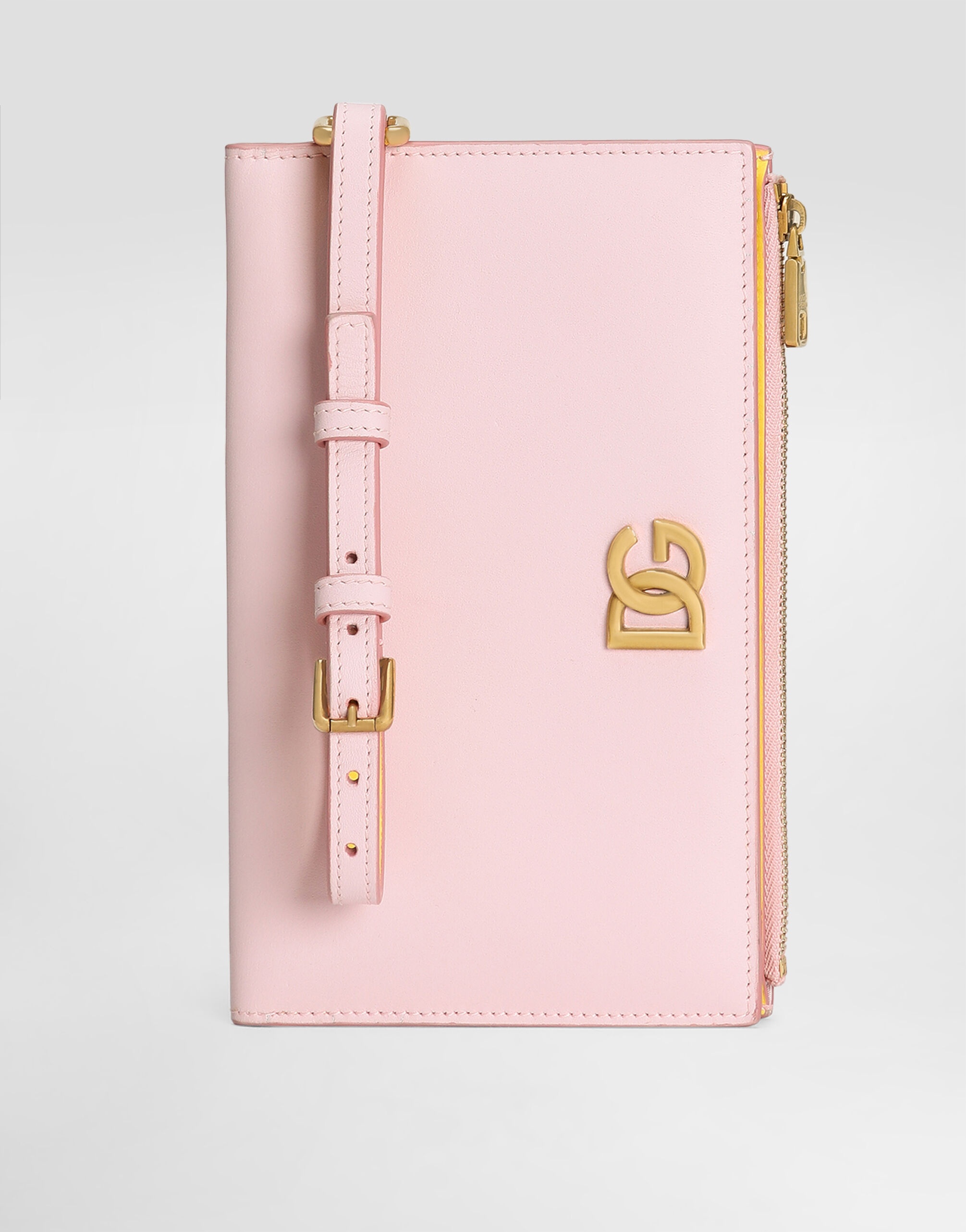 Calfskin passport holder with DG logo - 2