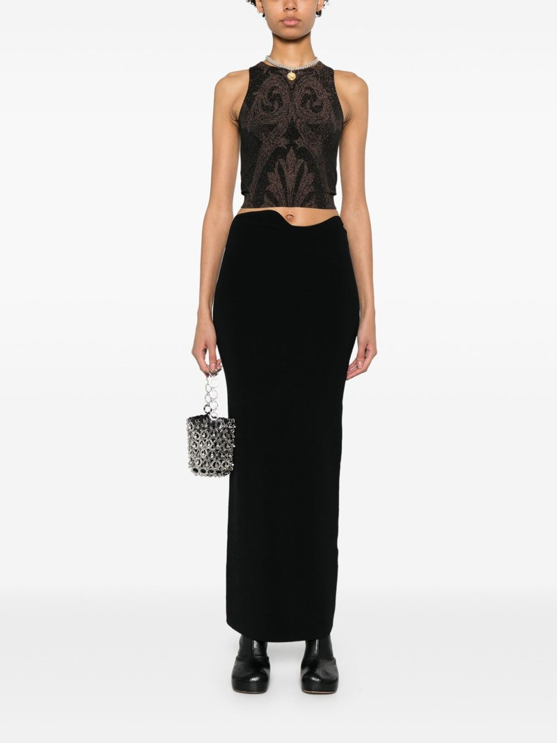 Wolford metallic jacquard crop top outlook