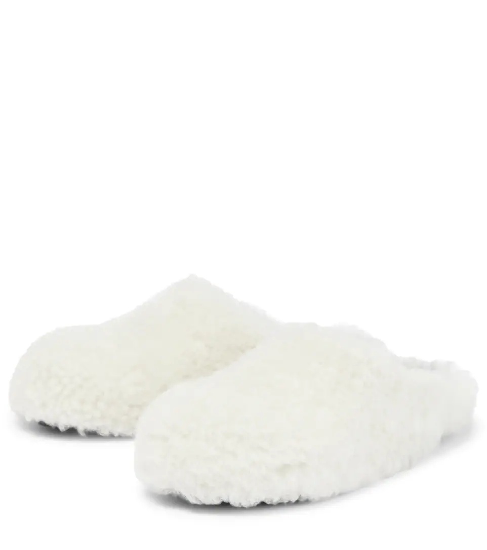 Sabot shearling slippers - 5