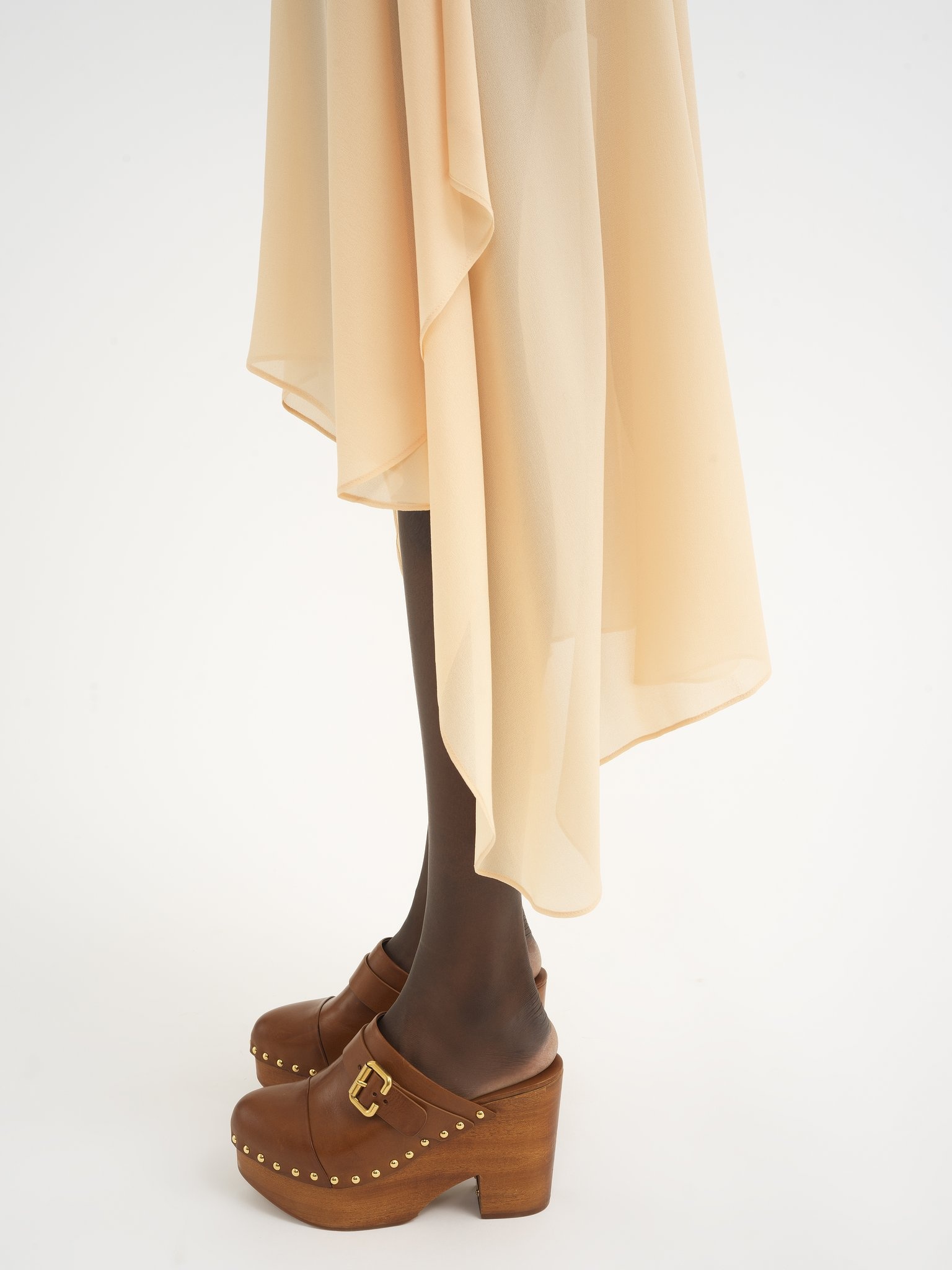FLUID VOLANT SHORTS IN SILK GEORGETTE - 6