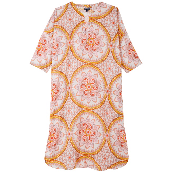 Women Cotton Long Cover-up Mandala - 1