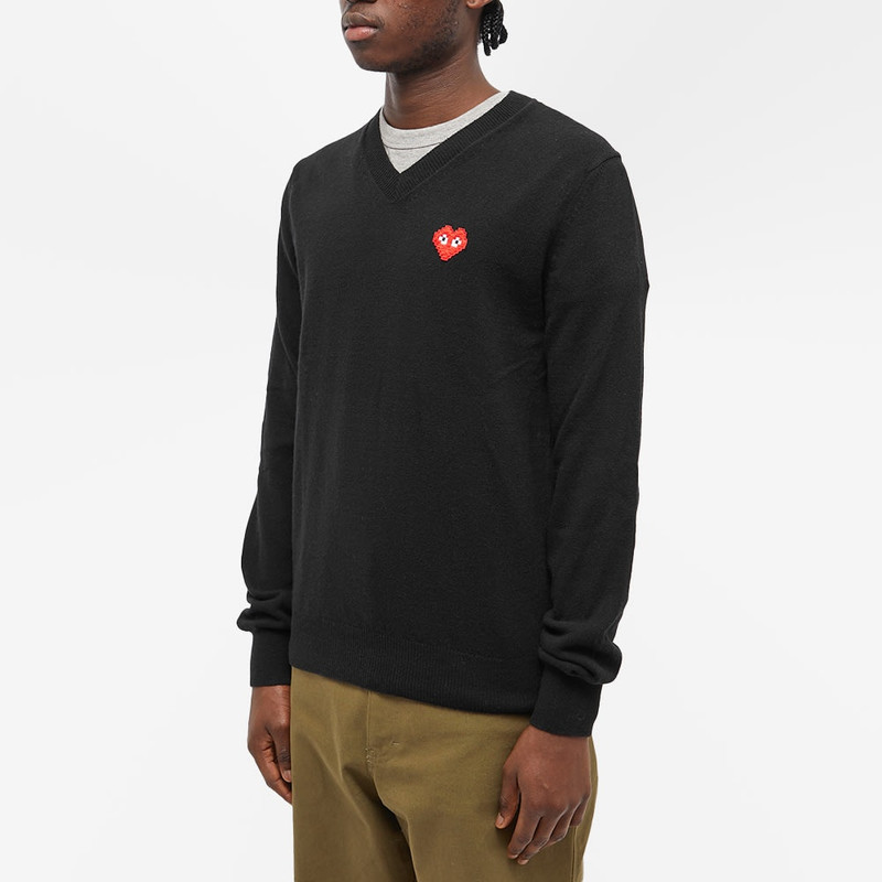 Comme des Garçons PLAY Comme des Garçons Play Invader Heart V-Neck Knit outlook