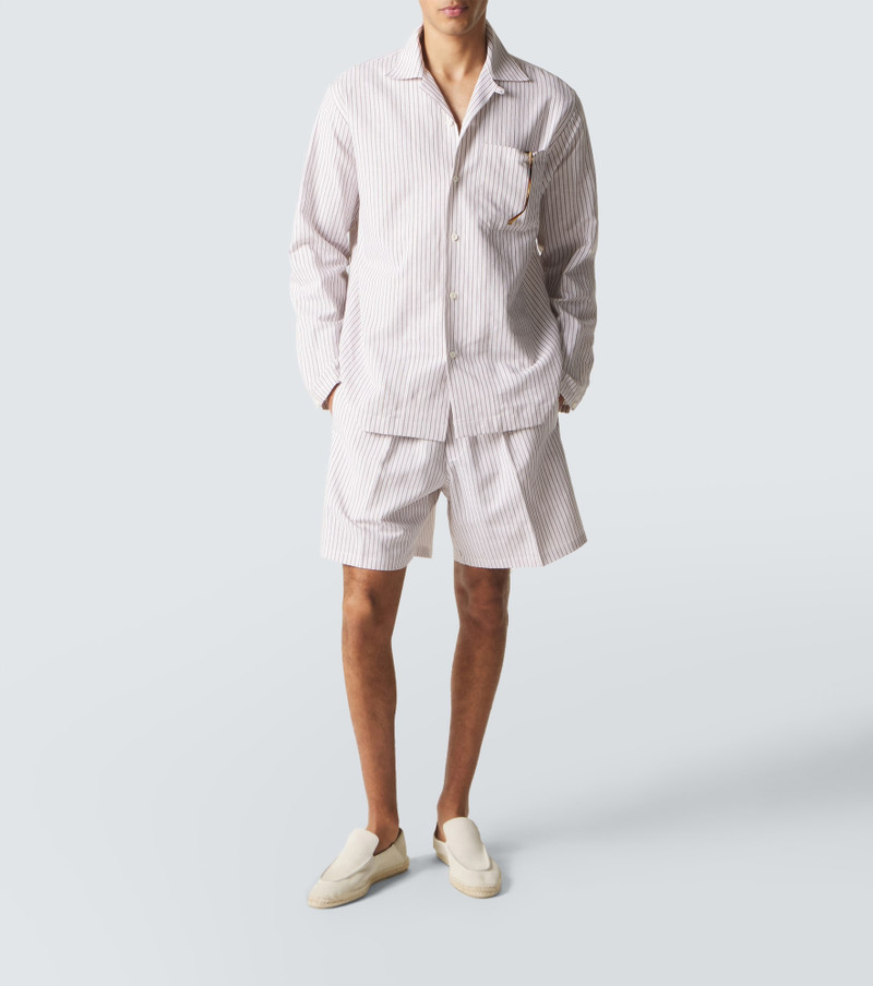 UMITBENAN Julian striped cotton and silk shorts outlook