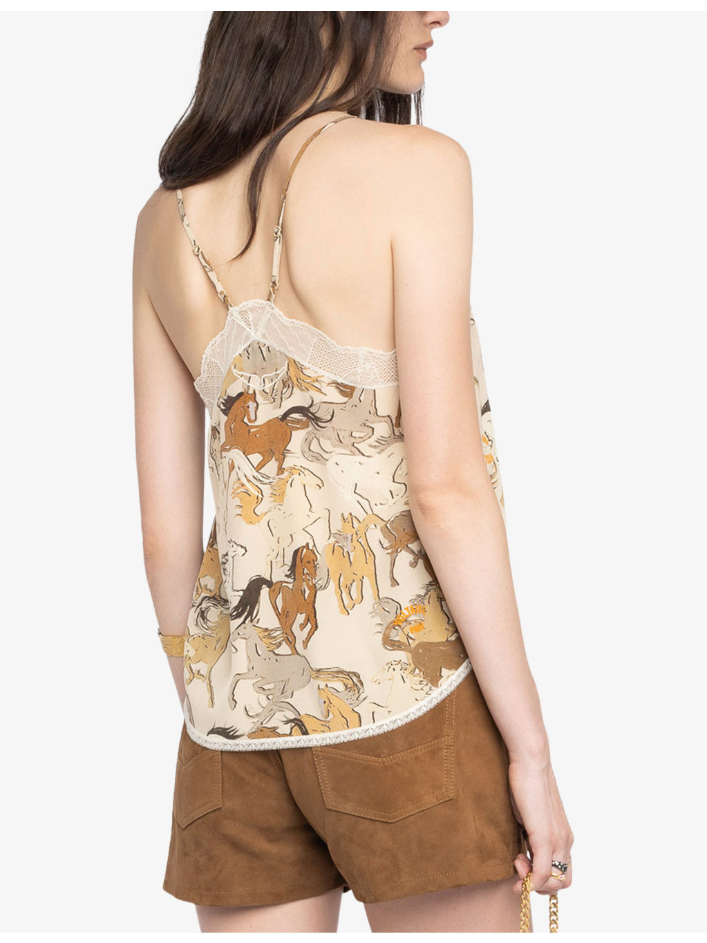 Christy Horse-Print Silk Top - 4