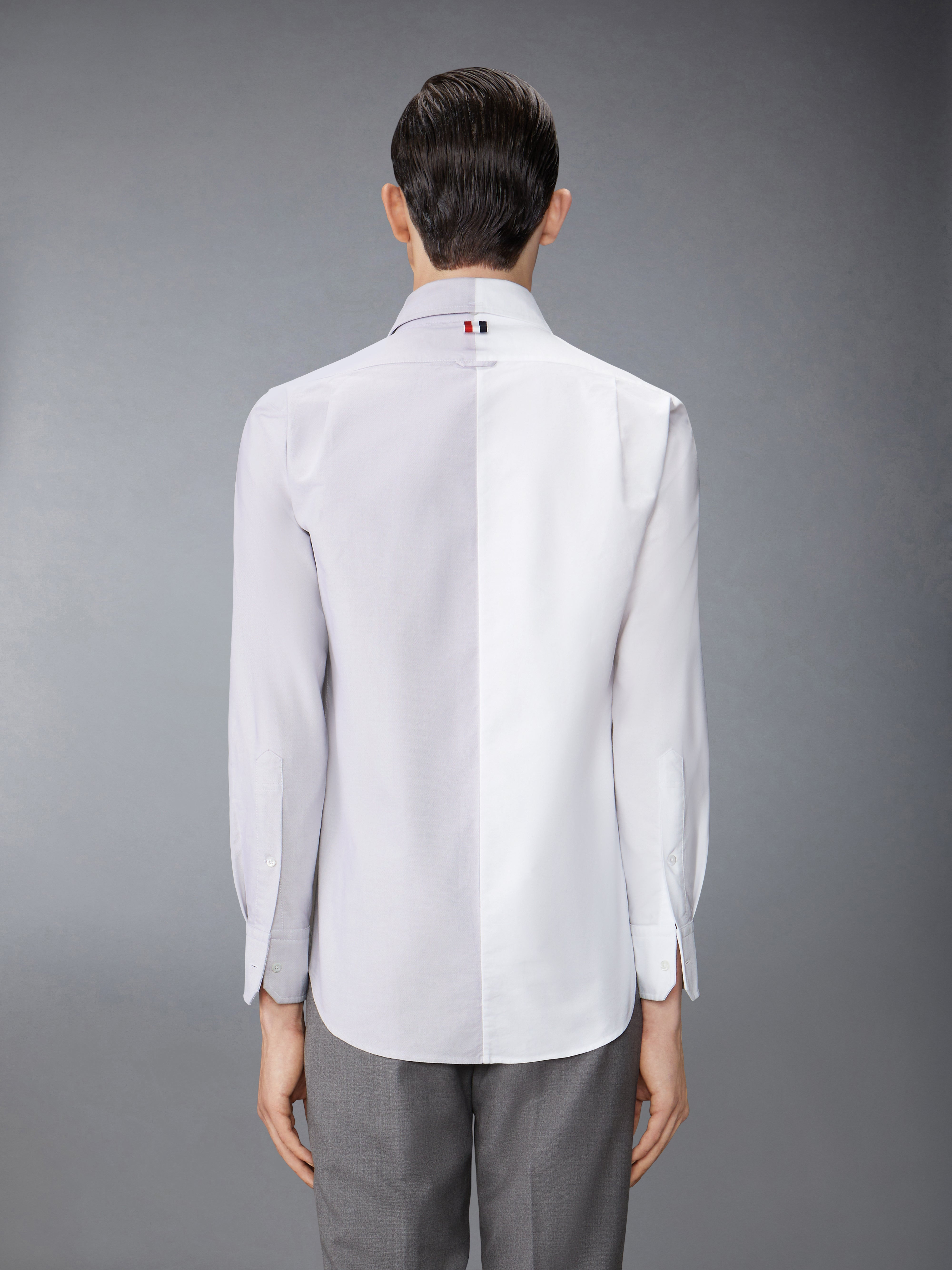 colour-block cotton shirt - 4