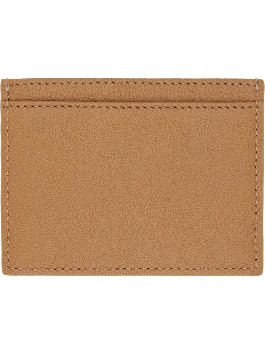 Tan Washed Leather Card Holder - 2