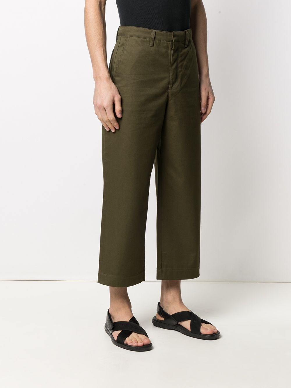 cropped straight-leg trousers - 3