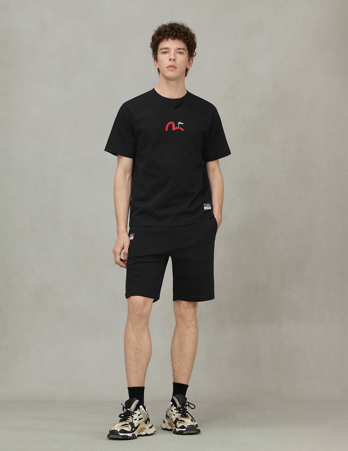 Seagull and EVISU Flag Print Regular Fit Sweatshorts - 3