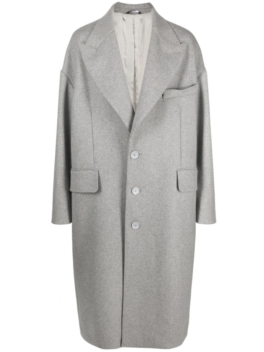 peak-lapels single-breasted coat - 1