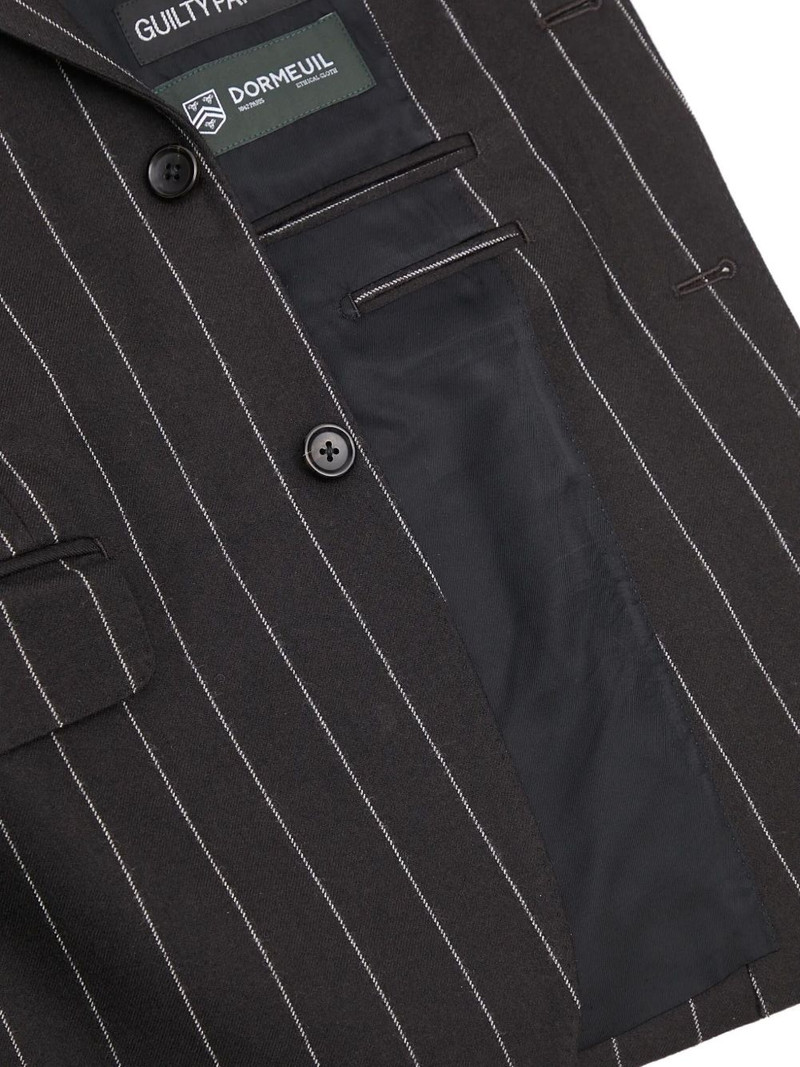 pinstripe single-breasted blazer 5
