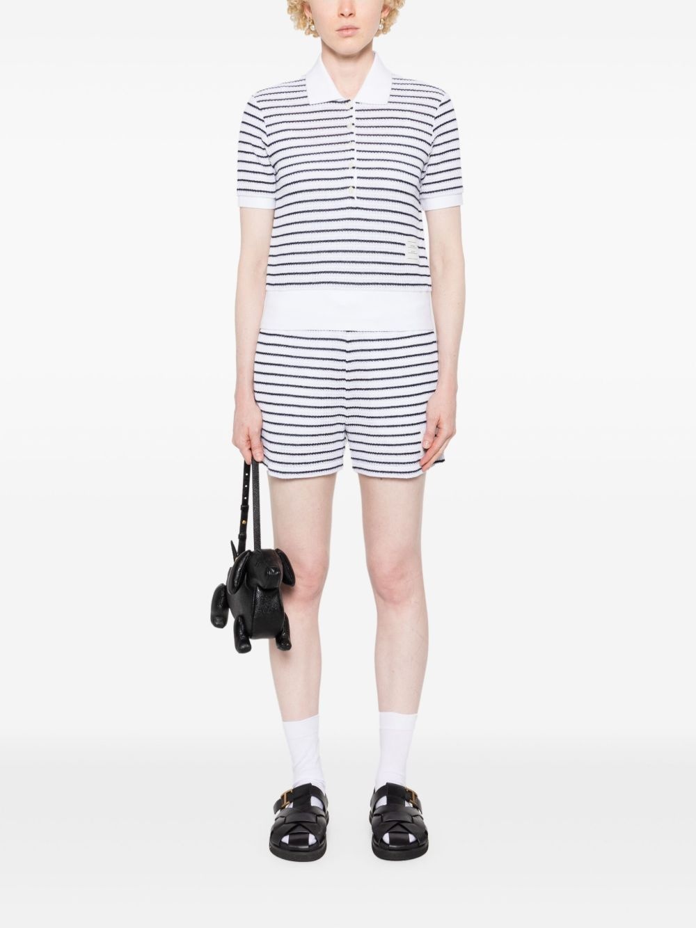 striped cotton shorts - 2