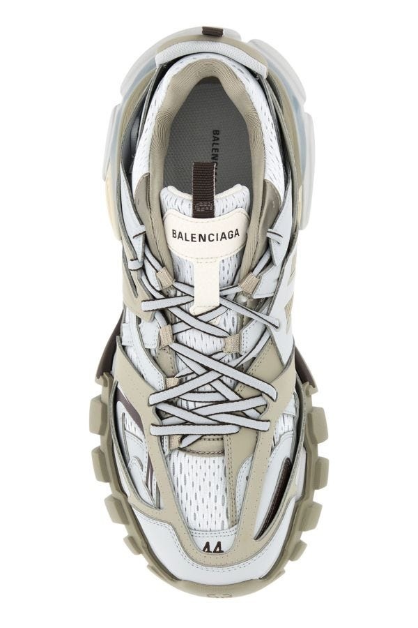 BALENCIAGA Multicolor mesh and rubber Track sneakers