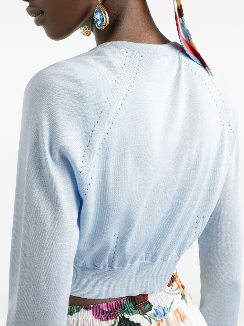 silk-blend cardigan - 5