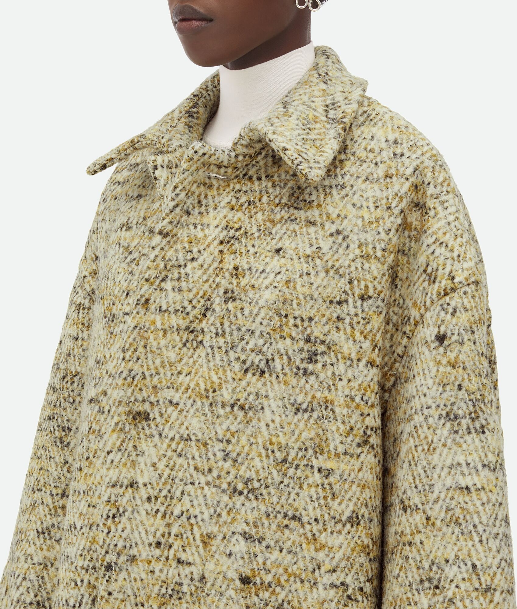 Chevron Mouline Wool Coat - 4
