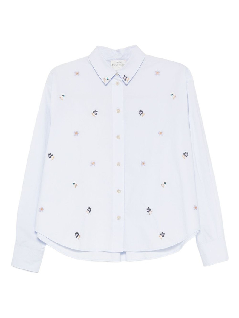 floral-embroidered shirt 1