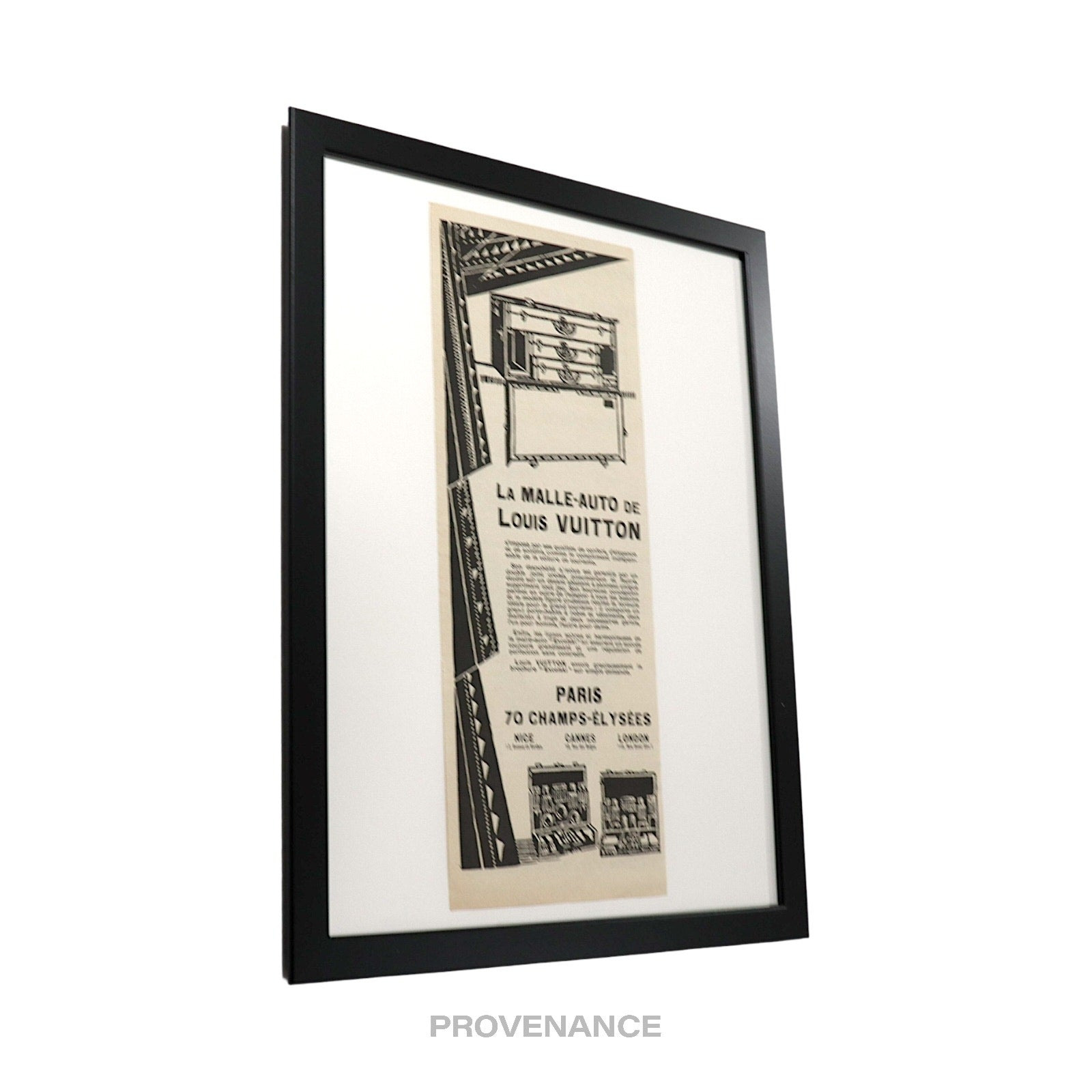 Louis Vuitton Antique Vintage Newsprint Ad - MALLE-AUTO - 2
