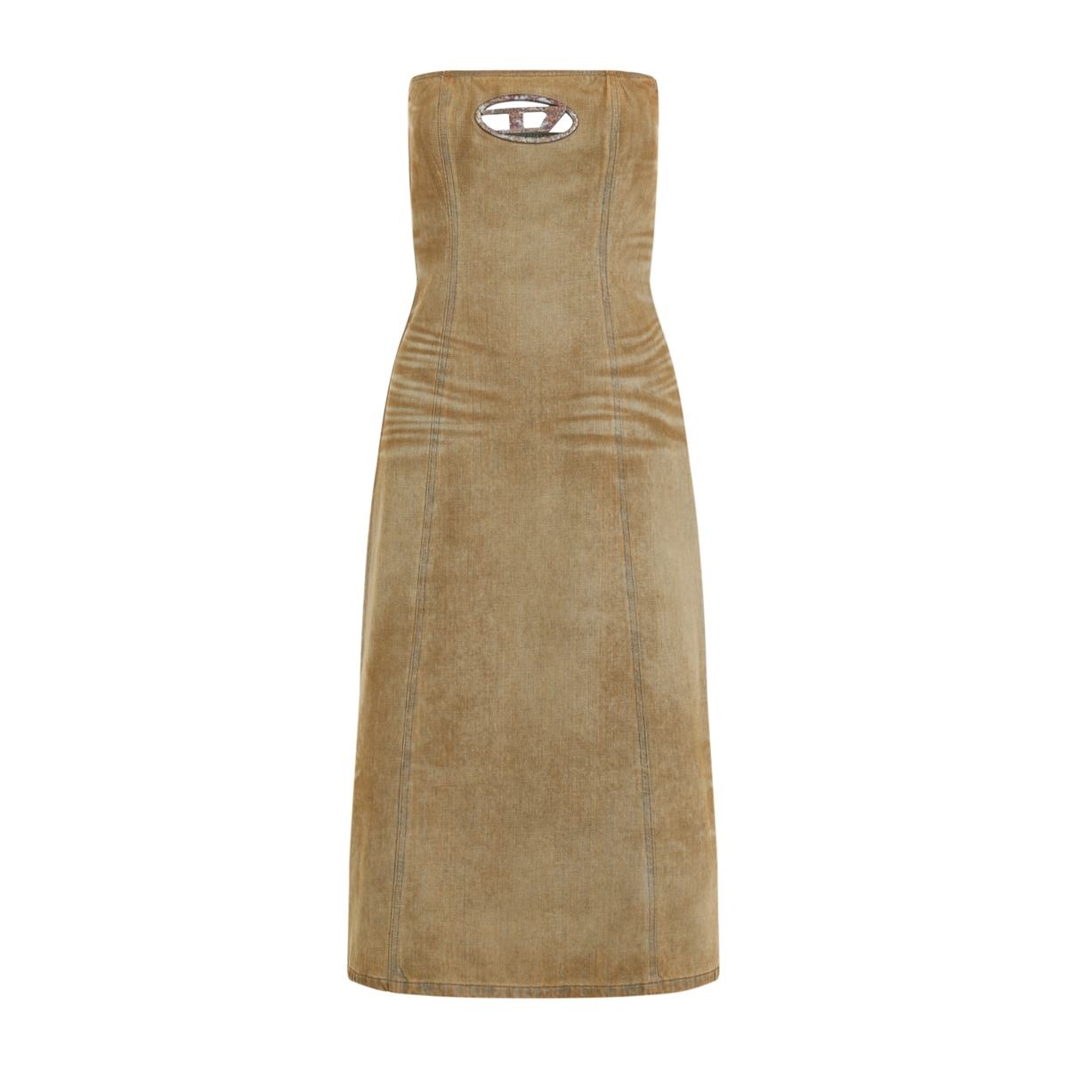 ディーゼル Diesel De-Vildress-FSF Midi Dress Brown De-Vildress-Fsf Denim Midi Dress by Diesel on Sale