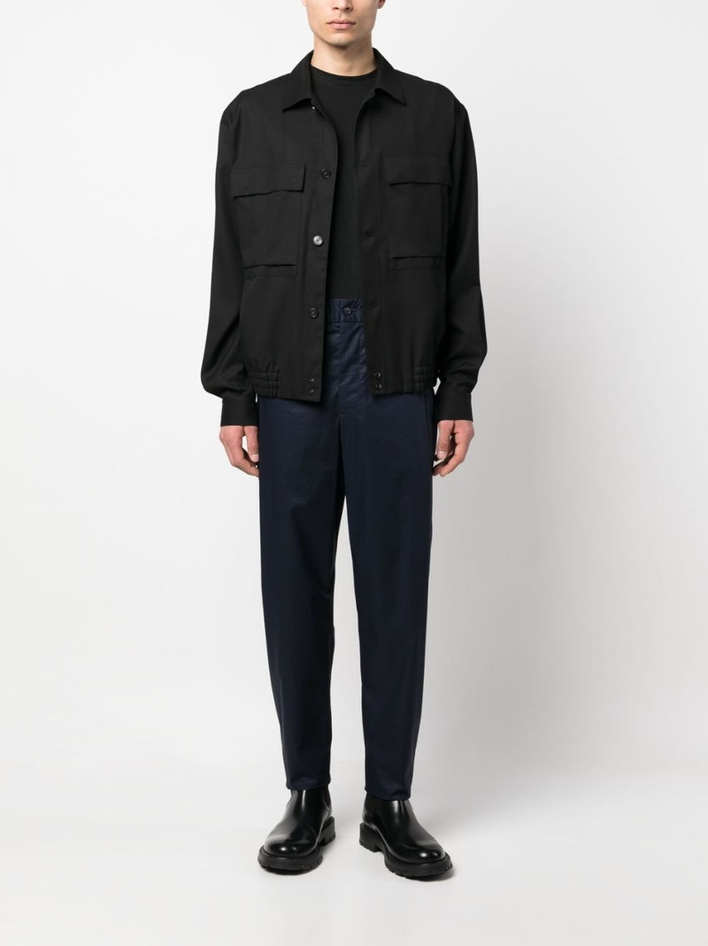 GIORGIO ARMANI elasticated-waist cotton trousers outlook