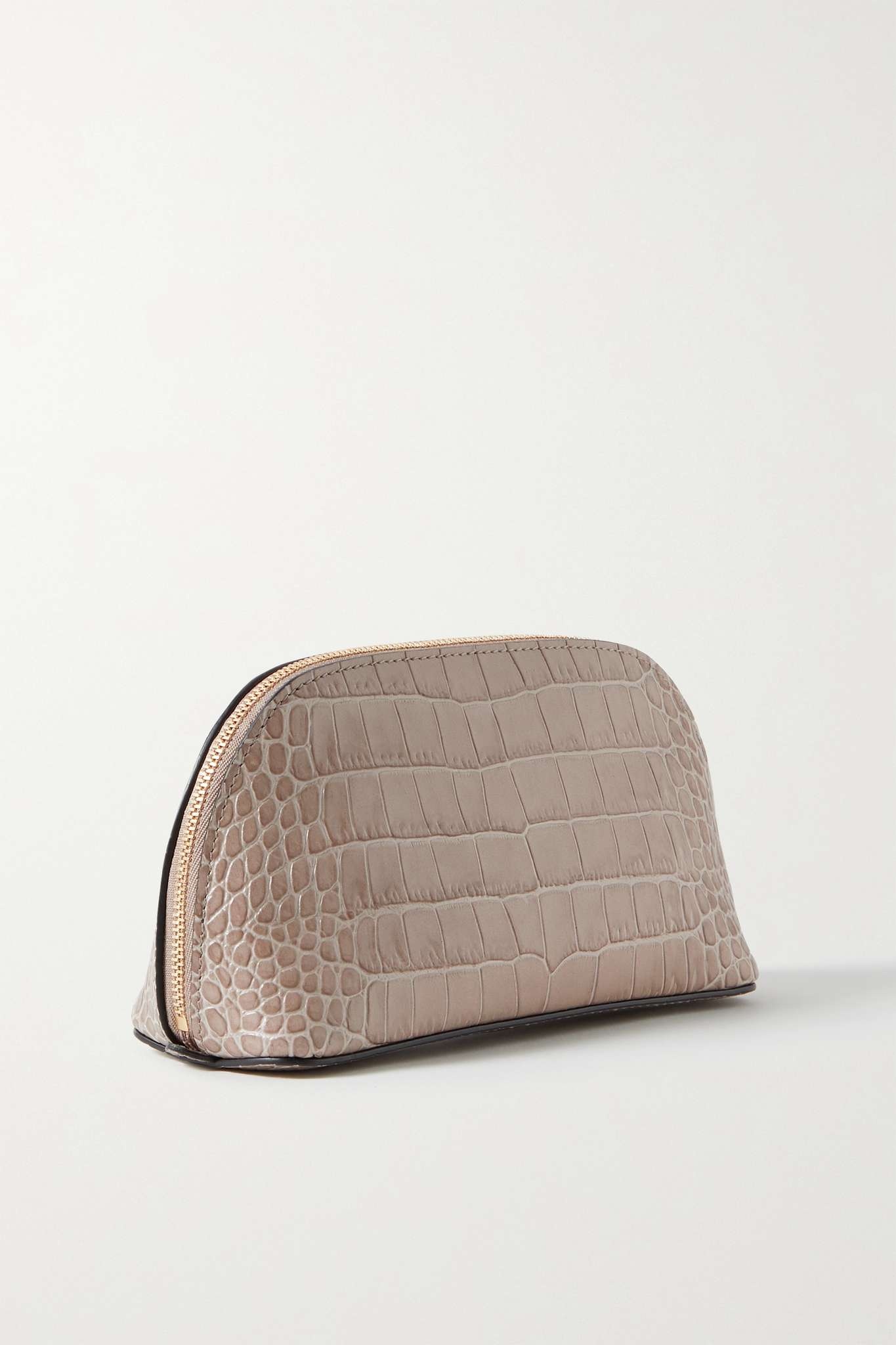 Mara croc-effect leather cosmetic case - 3