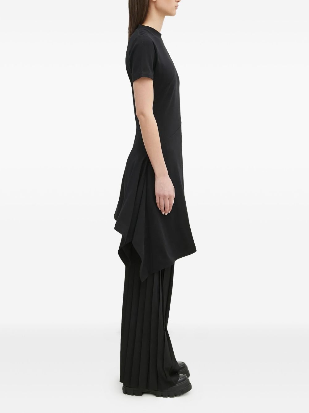 asymmetric pleated dress - 3