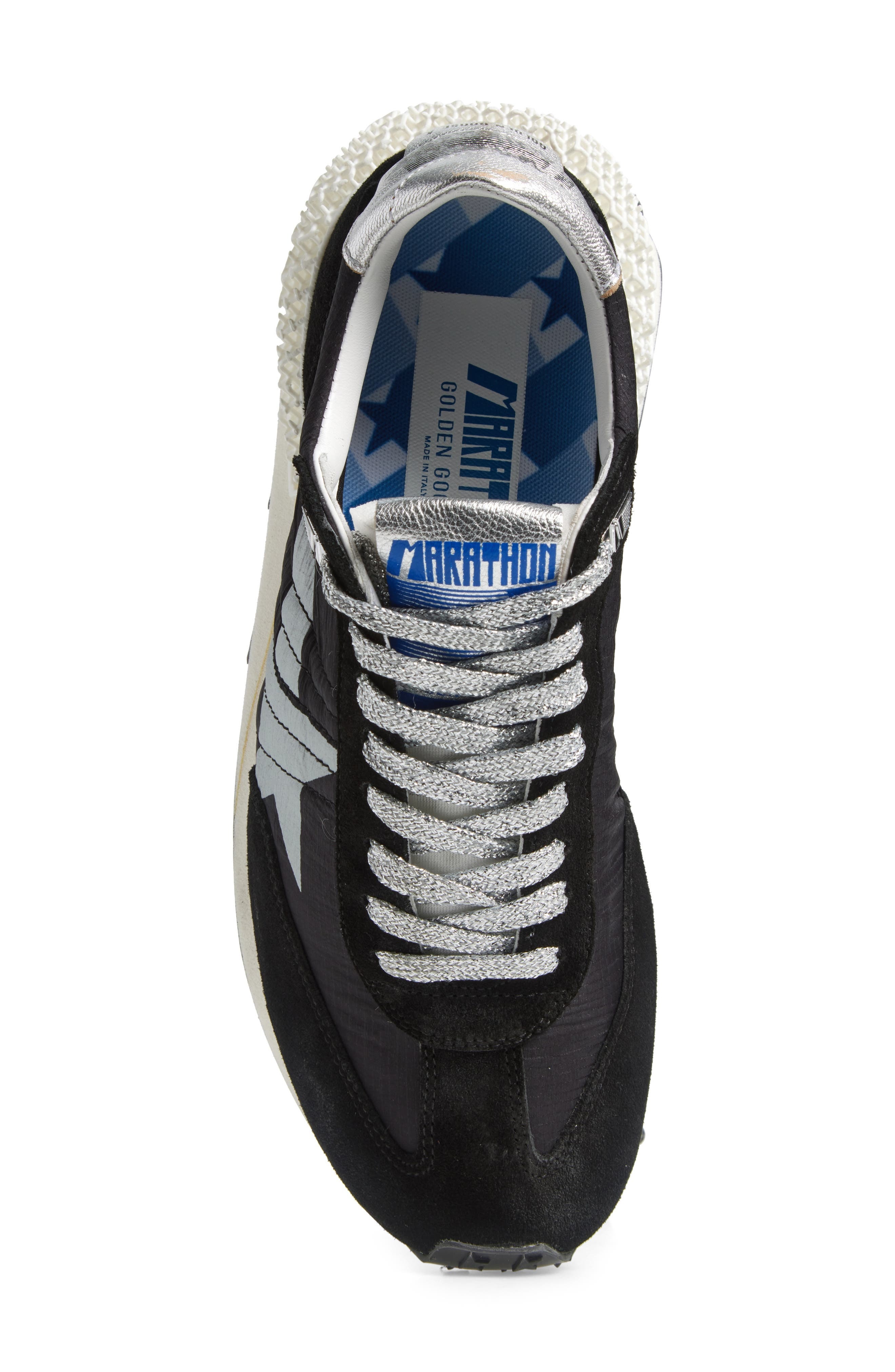 Golden Goose Marathon Sneaker in Black/Silver at Nordstrom - 5