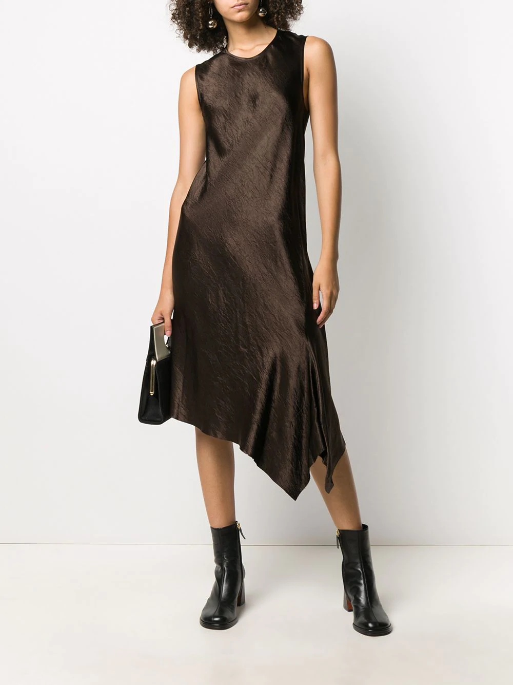 asymmetric slip dress - 2