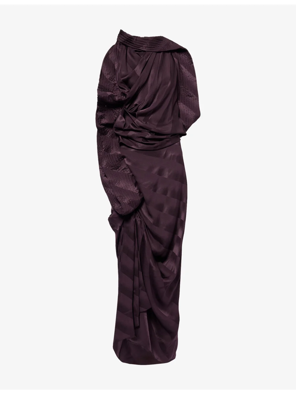 Draped Silk Midi Dress - 1