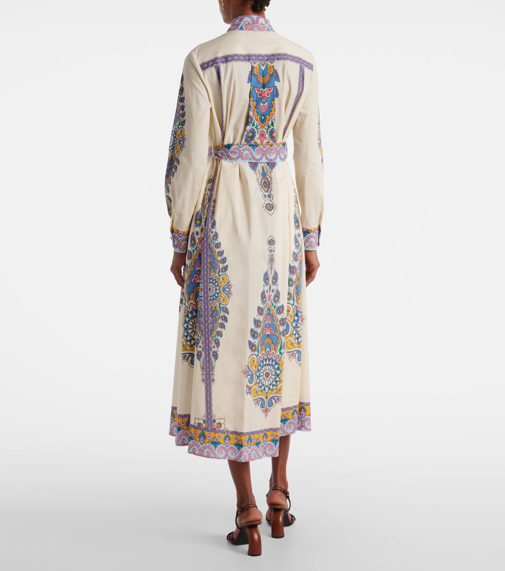 Printed cotton-blend shirt dress - 3