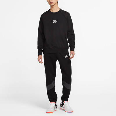 Nike Nike SB ICON Fleece Lined Skateboard Casual Sports Round Neck Pullover Black 885846-010 outlook