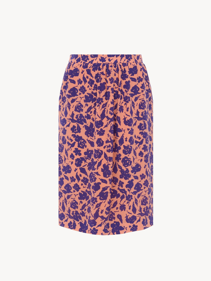 SHORT PENCIL SKIRT IN CRÊPE DE CHINE 1