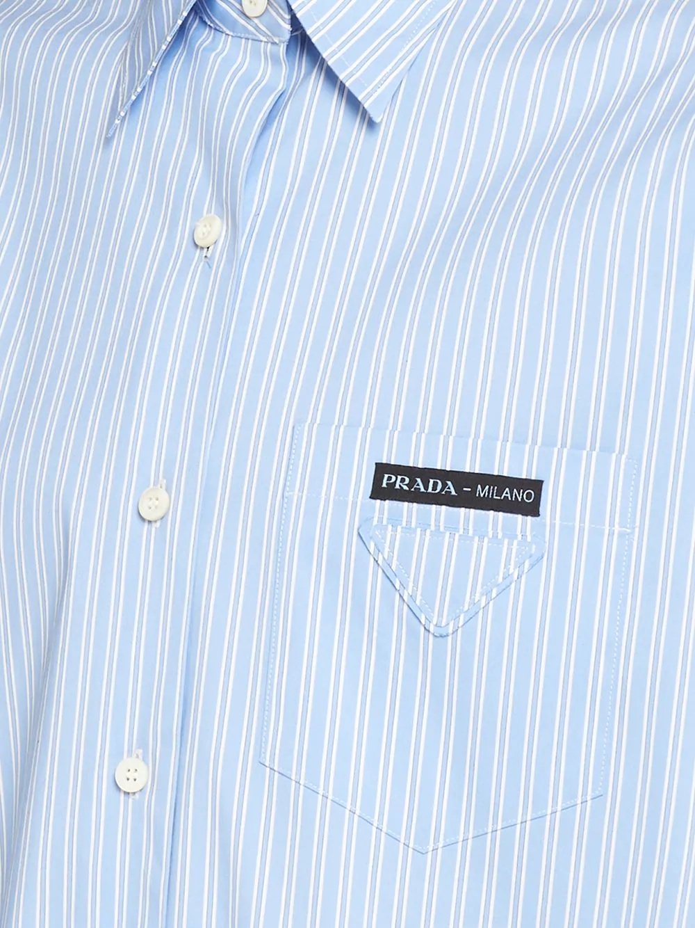 long-line pinstriped shirt - 5