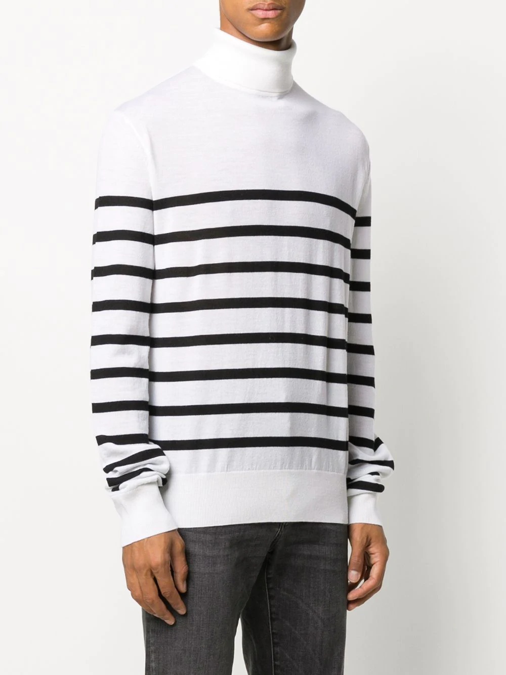 striped rollneck jumper - 3