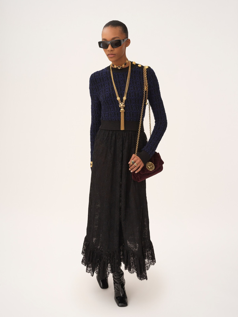 Chloé BOXY MOCK-NECK SWEATER IN A WOOL & SILK KNIT outlook