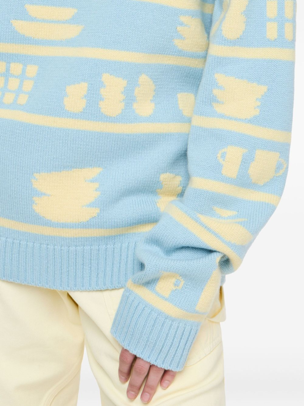 crockery-jacquard jumper - 4