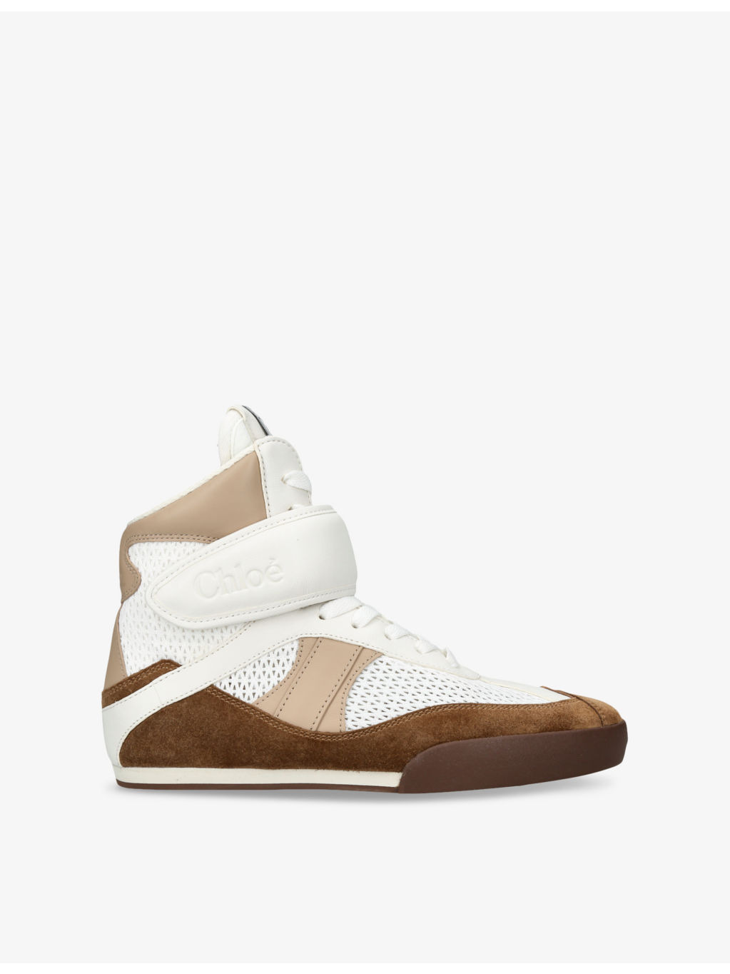 Kick brand-patch suede high-top trainers - 1
