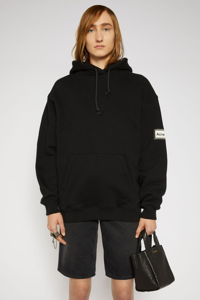 Acne Studios Reverse-label hooded sweatshirt black outlook