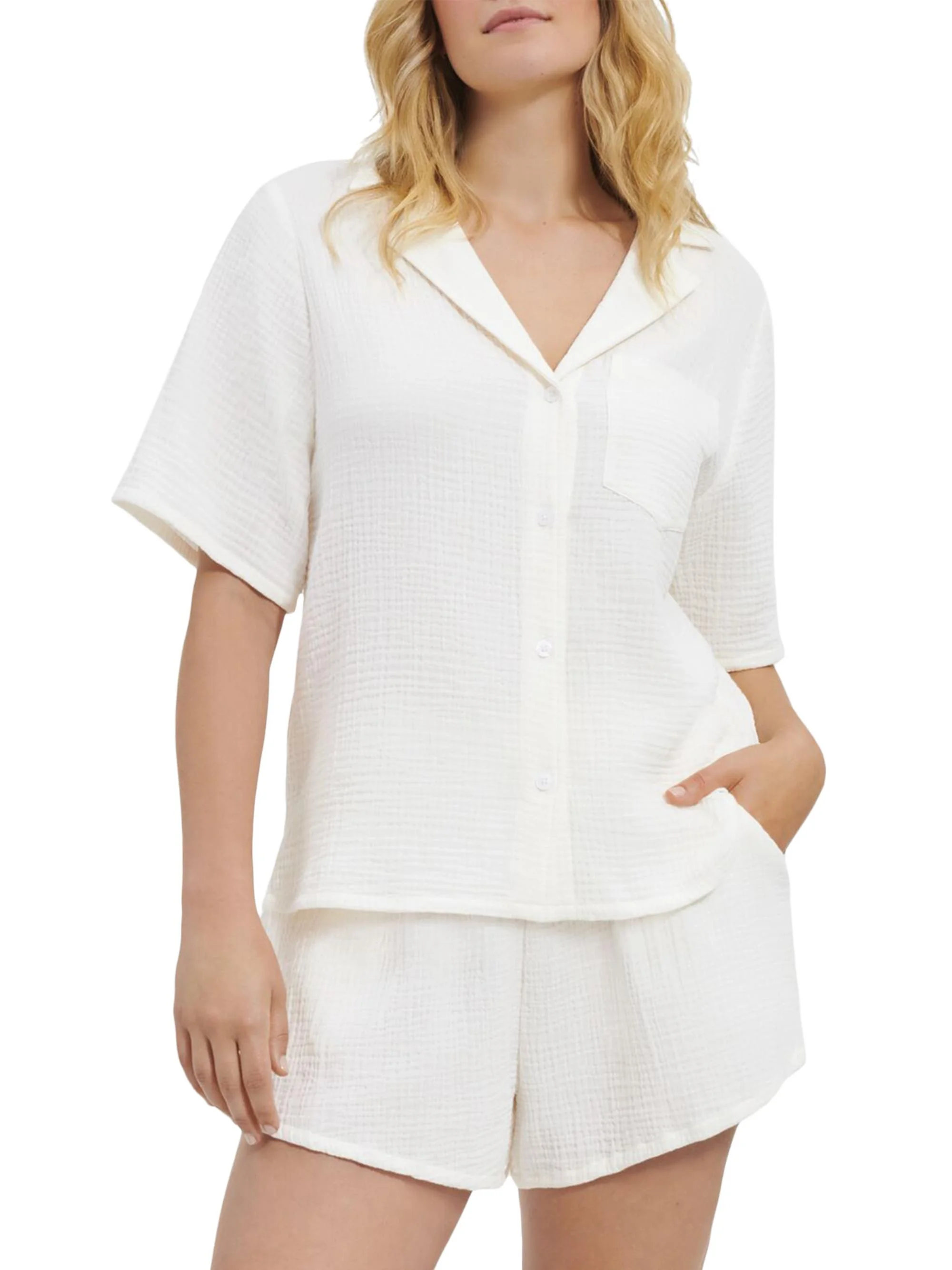 Women's Vivienne Cotton Gauze Shirt - Nimbus - 1